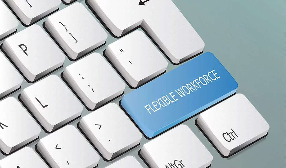 Flexible Workforce Key on a keyboard