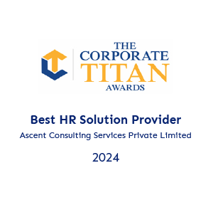 Corporate titan award to AscentHR for Best HR Solution Provider 2024