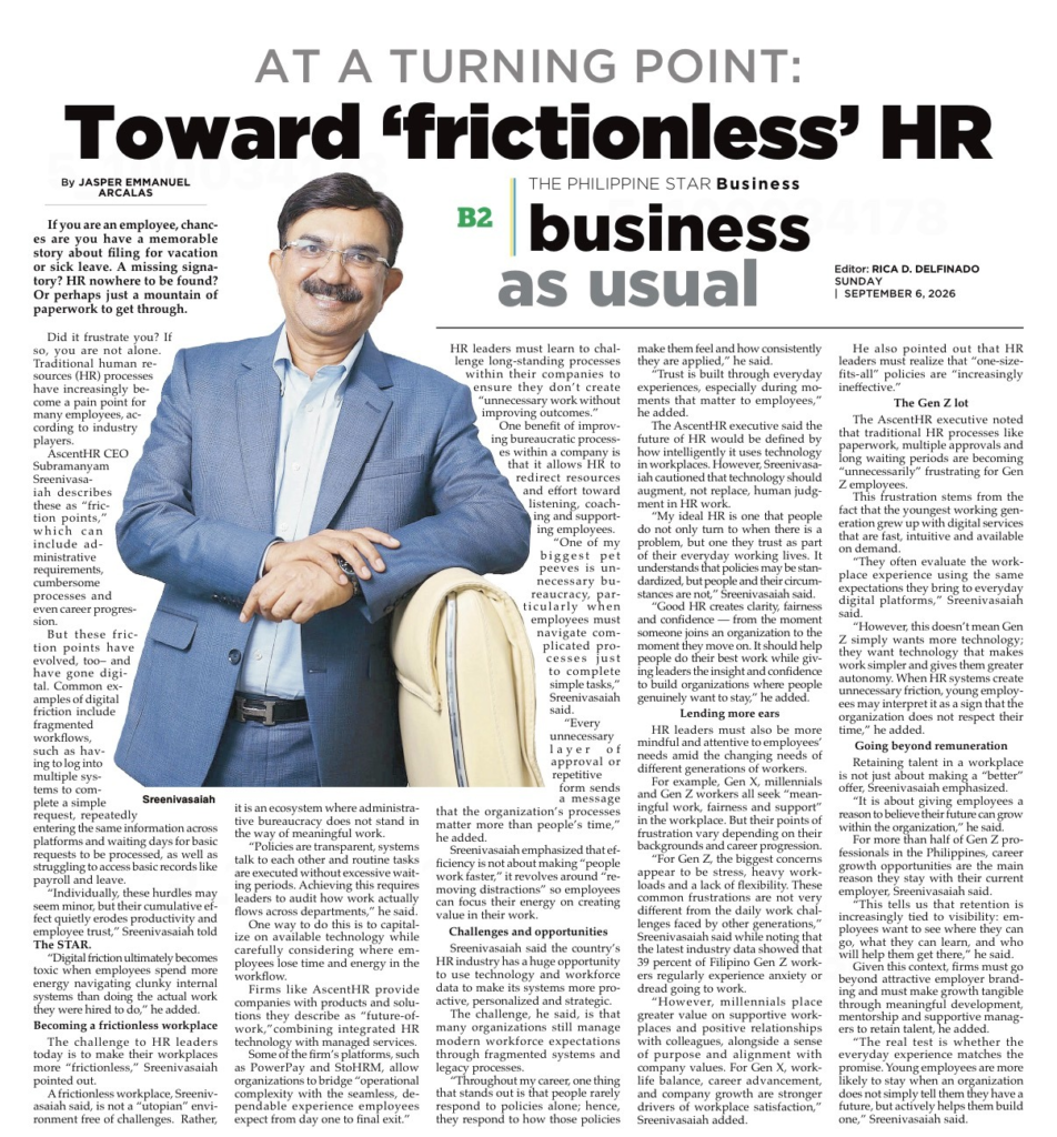Article in Philippine Star print publication on Sep 6th 2026